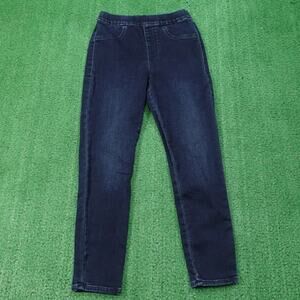 Express Jeans Womens Small Short Blue Skinny High Rise Stretch Denim Jegging